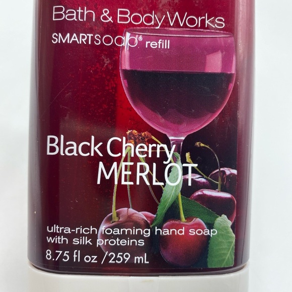 Bath & Body Works Black Cherry Merlot Smart Soap Hand Soap Refill 8.75 fl oz New - Picture 2 of 5